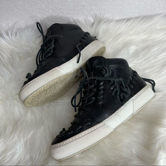 Maison Martin Margiela High Top Leather Lace Up Sneakers 36.5 - Picture 3 of 12
